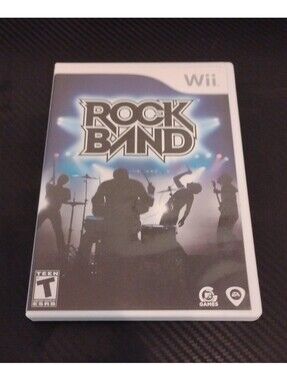 Rock Band (Nintendo Wii, 2008) - Complete in Box CIB - Game Disc, Case & Manual